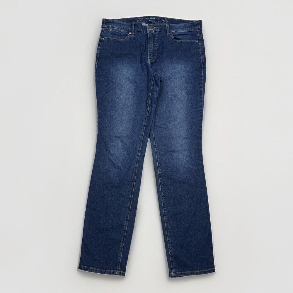 Christopher & Banks Jeans Womens 8 Modern Skinny High Mid Blue Measure 33 x 29.5